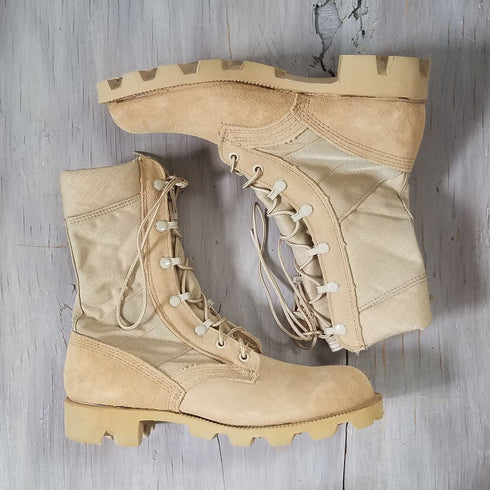 Tan Military Boots - Men's Size 6.5 / Women's 8.5