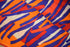 Orange and Blue Vintage Silk Scarf - New Old Stock