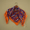 Orange and Blue Vintage Silk Scarf - New Old Stock