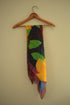 Sheer Black Floral Square Silk Scarf - Liz Claiborne New Old Stock
