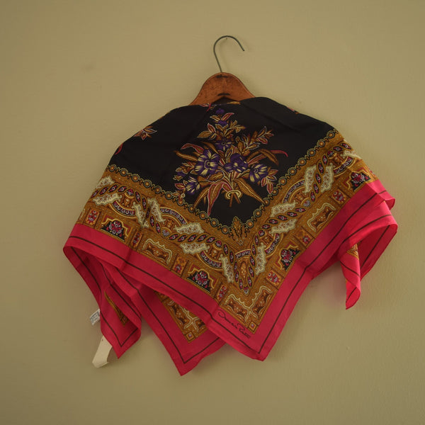 Silk Scarf Gold Paint by Oscar de la Renta