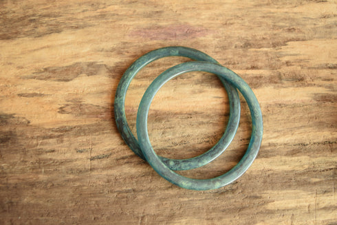 Blue Moon Prystal Bakelite Bangle Spacers - Pair