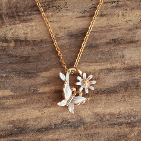 Vintage butterfly necklace