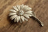 White & Gold Flower Brooch