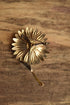 White & Gold Flower Brooch