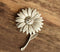 White & Gold Flower Brooch