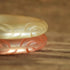 Vintage Carved Moonglow Lucite Bangle Bracelet