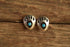 Bear Claw Shadow Box Earrings - Turquoise & Silver