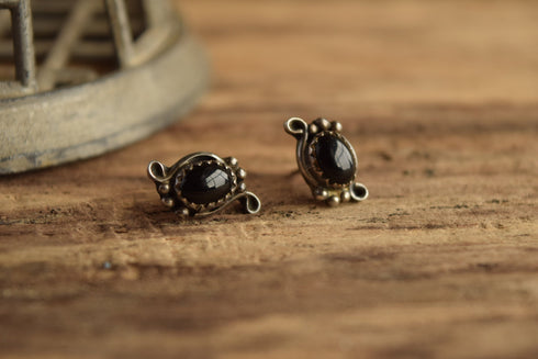 Onyx Sterling Studs - Southwestern