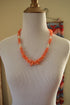 Pink Coral Branch and Baroque Pearl Necklace
