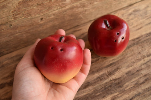 Apple Shaped Salt and Pepper Shakers