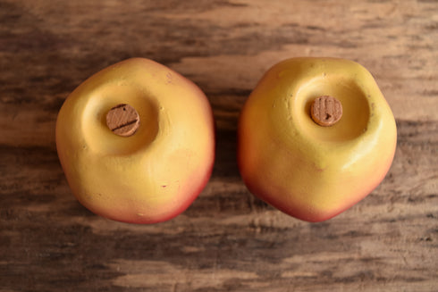 Apple Shaped Salt and Pepper Shakers