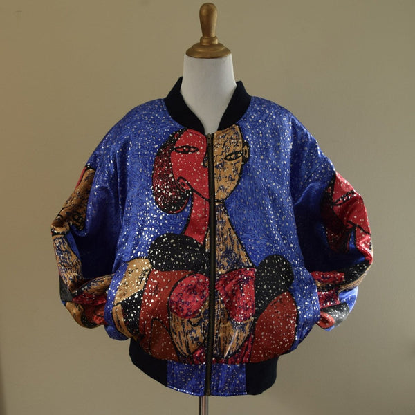 1980's satin bomber jacket Pablo Picasso
