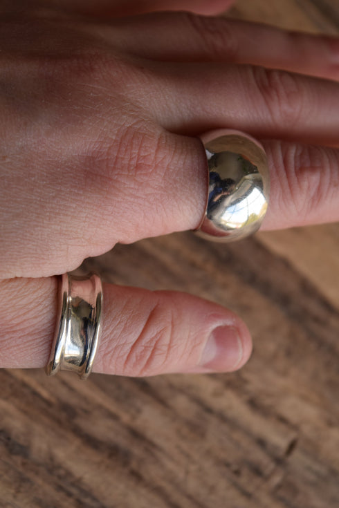 Wide Sterling Silver Band Ring - You Pick Your Style