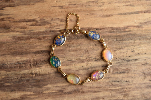 Foiled Glass Spring Bracelet