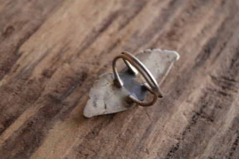 Size 7.5 Native American Turquoise & Coral Ring