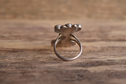 Size 8 1/4 Mother of Pearl Cluster Ring