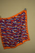 Orange and Blue Vintage Silk Scarf - New Old Stock