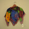 Sheer Black Floral Square Silk Scarf - Liz Claiborne New Old Stock