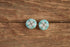 Round Turquoise Inlay Stud Earrings