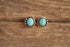 Pale Turquoise Stud Earrings - Signed Native American