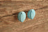 Sky Blue Oval Stud Earrings