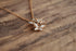 Butterfly Flower Necklace White and Gold Toned