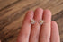 Small White Daisy Earrings Gold Toned