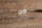Small White Daisy Earrings Gold Toned