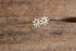 Small White Daisy Earrings Gold Toned
