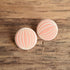Pink and White Round Earrings