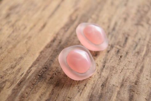 Frosted Pink Moon Glow Earrings