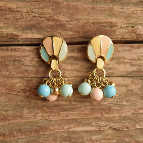 Pastel Balloon Dangle Stud Earrings