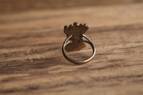 Zuni Cluster Ring Size 6 1/4 - Bill & Lou Laweka Native American Onyx Ring