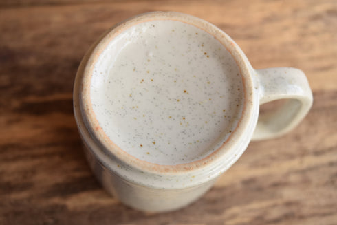 Hand Painted Flower Stoneware Vintage Mug