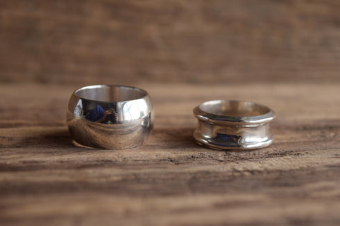 Wide Sterling Silver Band Ring - You Pick Your Style