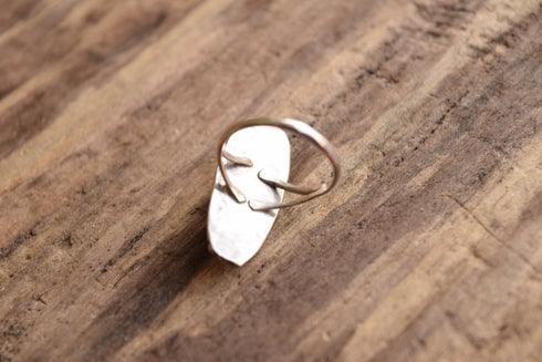 Long and Thin Turquoise Ring Size 6.5