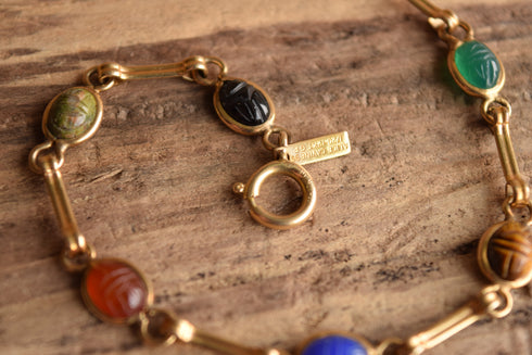 Tiny Scarab Bracelet 12 K GF - Alice Caviness