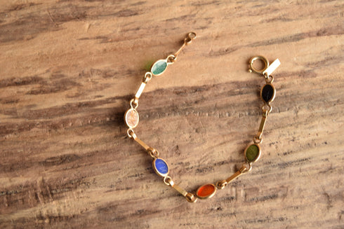 Tiny Scarab Bracelet 12 K GF - Alice Caviness