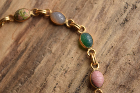 Tiny Scarab Bracelet 12 K GF