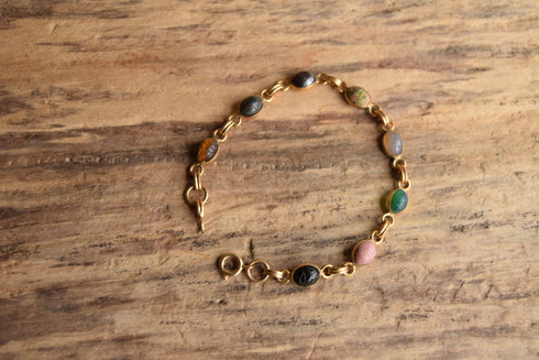 Tiny Scarab Bracelet 12 K GF