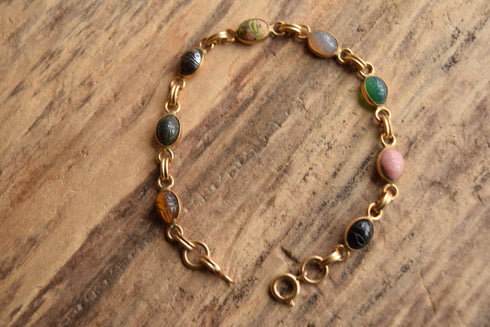 Tiny Scarab Bracelet 12 K GF