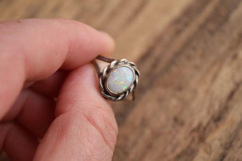 Sterling Opal Ring Size 7 - Loose stone As is