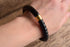 Black Spiral Bangle with Gold Toned Accents - Trifari