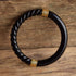 Trifari Black and Gold Bangle Bracelet Vintage