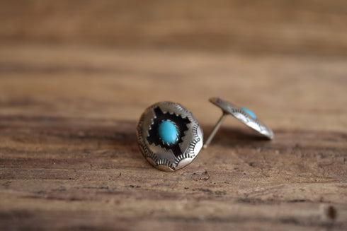 Southwestern Shadowbox Turquoise Earrings