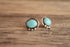 Pale Turquoise Stud Earrings - Signed Native American