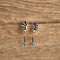 Rainbow Dangle Southwestern Earrings - Signed Native American CC