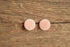Pink and White Round Earrings