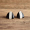 Black and White Triangle 1980's earrings